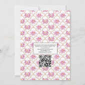 Invitation Fleur de Lotus Mariage Indien QR Code RSVP (Dos)