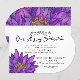 Invitation Fleur de Lotus Peinte à la Main