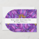 Invitation Fleur de lotus peinte à la main (Dos)