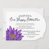 Invitation Fleur de lotus peinte à la main (Devant)