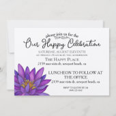 Invitation Fleur de lotus peinte à la main (Dos)