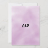 Invitation Fleur de Lotus pourpre Dusty Mariage floral romant (Dos)