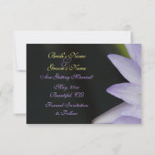 Invitation Fleur de Lotus Pourpre Mariage Save the Date (Dos)