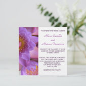 Invitation Fleur de lotus violet vibre (Debout devant)