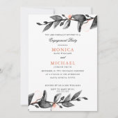 Invitation Fleur de lune | Groupe d'engagement mariage (Devant)