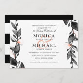 Invitation Fleur de lune | mariage botanique moderne (Devant / Derrière)