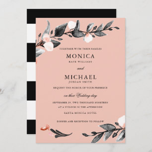 Invitation Fleur de lune mariage botanique moderne