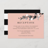 Invitation Fleur de lune | MARIAGE RÉCEPTION ENCLOS rose (Devant / Derrière)