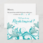 Invitation Fleur de Lyrica Serez-Vous Ma Femme D'Accueil ? |  (Devant / Derrière)