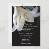 Invitation fleur de lys blanc printemps, été, mariage de vaca (Devant)