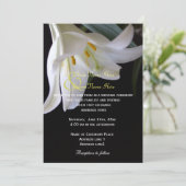 Invitation fleur de lys blanc printemps, été, mariage de vaca (Debout devant)