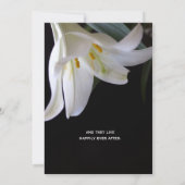 Invitation fleur de lys blanc printemps, été, mariage de vaca (Dos)