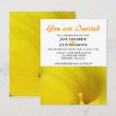 Invitation Fleur de lys calla jaune (Devant / Derrière)