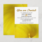Invitation Fleur de lys calla jaune (Devant / Derrière)