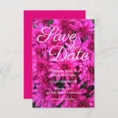 Invitation Fleur de maman rose chaude Photo Enregistrer la da (Devant / Derrière)