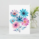 Invitation Fleur de marguerite mystique (Debout devant)