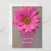 Invitation Fleur de marguerite rose Gerber dans le Mariage Va (Devant)