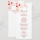 Invitation Fleur de mariage rose blanc cerisier en fleurs    (Devant / Derrière)