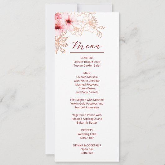 Invitation Fleur de mariage rose blanc cerisier en fleurs    (Devant)