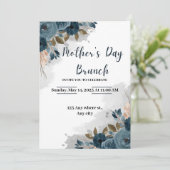 Invitation Fleur de marine Aquarelle Fête des Mères Brunch (Debout devant)