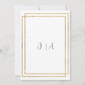 Invitation Fleur de menthe rose or blanc géométrique RSVP (Dos)