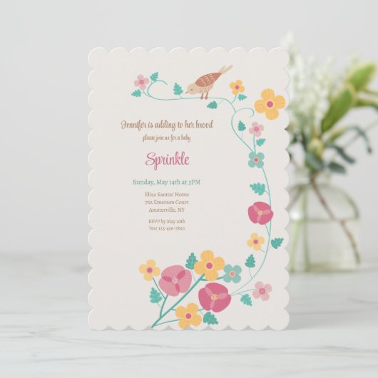 Invitation Fleur de Moineau (Debout devant)