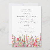 Invitation Fleur de naissance du mois d'août pour 18 ans Glad (Devant)