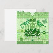 Invitation Fleur de naissance et Gem May Bircage Card (Devant / Derrière)