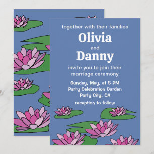 Invitation Fleur de nénuphar Fleurs florales Nature Botanique