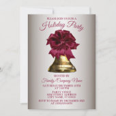Invitation Fleur de Noël Golden Bell Fêtes (Devant)