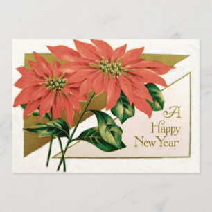 Invitation Fleur de Noël Poinsettia
