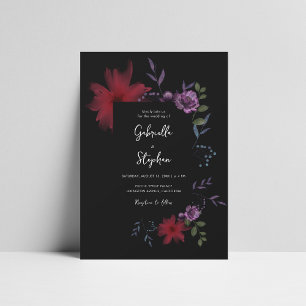 Invitation Fleur de nuit exotique   Moody Dark Romantic Maria