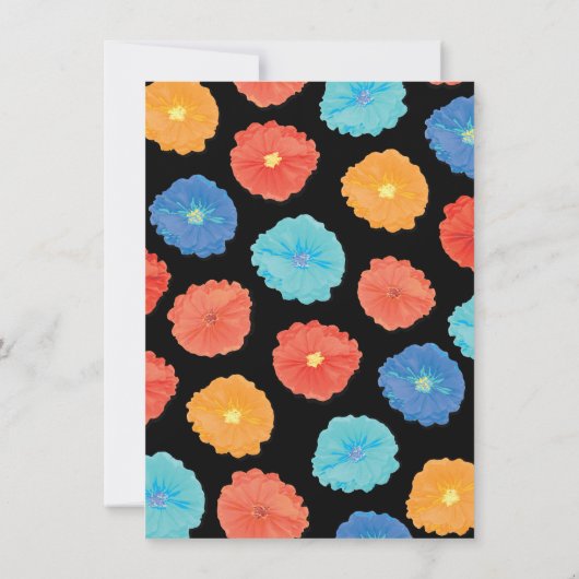 Invitation Fleur de papier Can Fiesta Dîner de répétition (Dos)