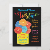 Invitation Fleur de papier Can Fiesta Dîner de répétition (Devant)