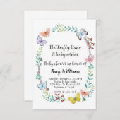 Invitation Fleur de papillon (Devant / Derrière)