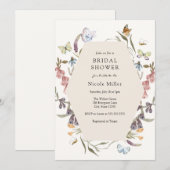 Invitation Fleur de papillon Jardin nuptiale Douche Invitatio (Devant / Derrière)
