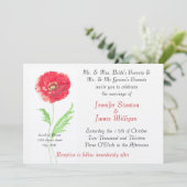 Invitation Fleur de pavot sauvage (Debout devant)