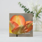 Invitation Fleur de Peach Tulip Anniversaire (Debout devant)