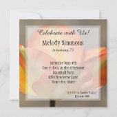 Invitation Fleur de Peach Tulip Anniversaire (Dos)