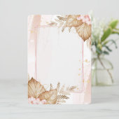 Invitation Fleur de pêche et de corail (Debout devant)