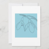 Invitation Fleur de perce-neige personnalisée  (Devant)