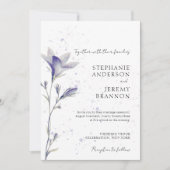 Invitation Fleur de périphérie simple aquarelle (Devant)