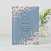 Invitation Fleur de Pervenche Mariage Fleurissant (Debout devant)