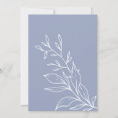 Invitation Fleur de Pervenche Mariage Juste Mariés (Dos)