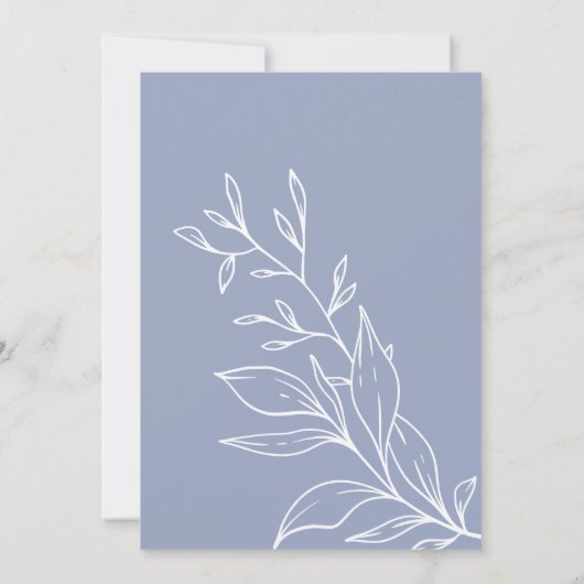 Invitation Fleur de Pervenche Mariage Juste Mariés (Dos)