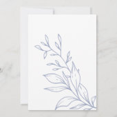 Invitation Fleur de Pervenche Mariage Juste Mariés (Dos)