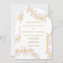Invitation Fleur de Plumeria Blanche