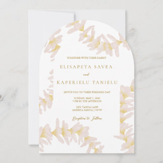 Invitation Fleur de Plumeria Blanche