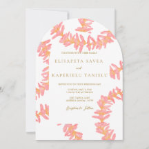 Invitation Fleur de Plumeria Rose