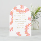 Invitation Fleur de Plumeria Rose (Debout devant)